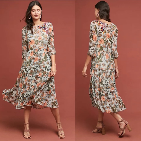 Anthropologie Dresses & Skirts - Anthropologie Espalier Embroidered Tunic Dress